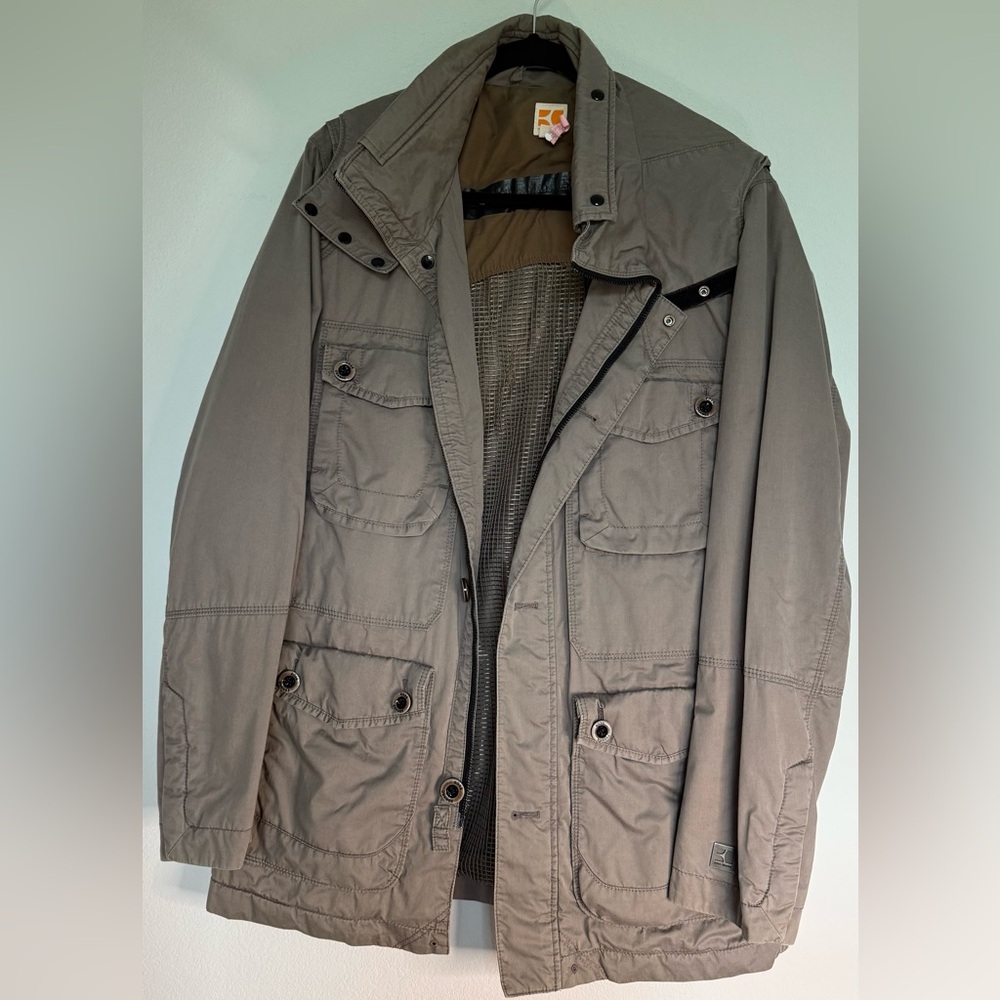 Men’s Boss Orange Utility Cargo Jacket Y2K Size L